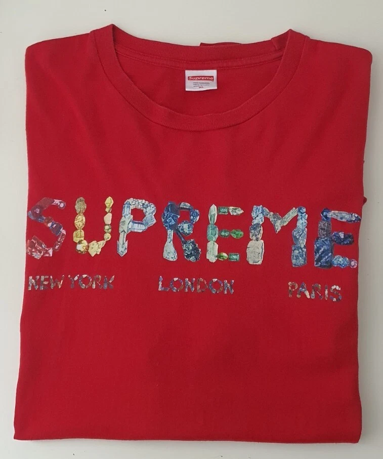T shirt SS18 Supreme Crystals Red Rocks XL 