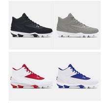 2025 Under Armour Youth UA Leadoff Mid RM 3.0 Jr Baseball/Softball Molded Cleats