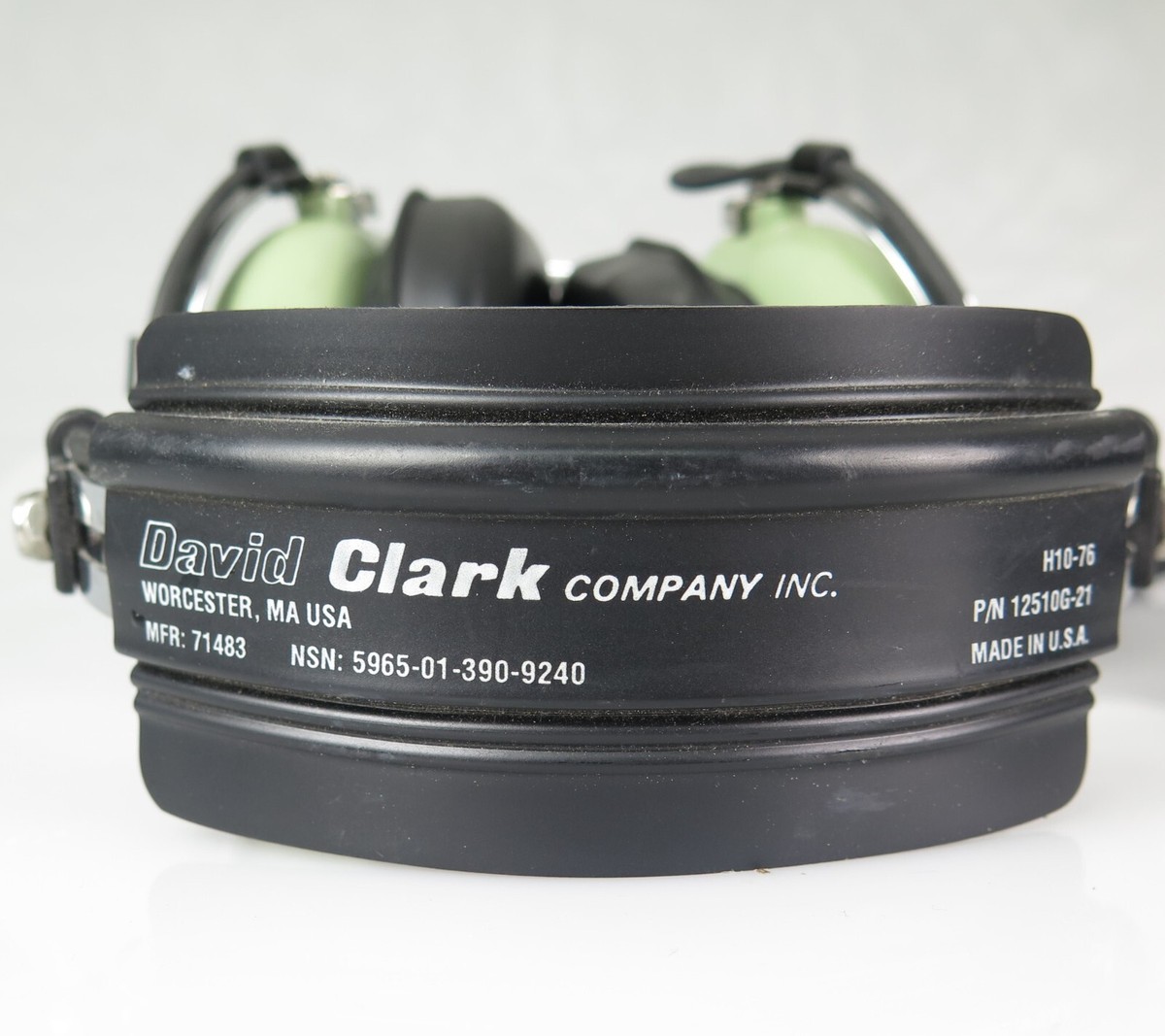 David Clark Aviation Headset P/N12510G-21 Model H10-76 | eBay