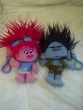 2x Dreamworks 2016 Trolls Soft Toy 6” Plush Mega Keyrings