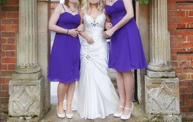 Bridesmaid dress Violet purple. Colour by Kenneth Winston. Size 10 knee length
