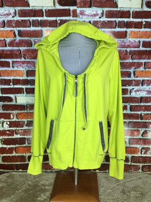 Download HALCYON ANTHROPOLOGIE BRIGHT GREEN FULL ZIP SWEATSHIRT ...