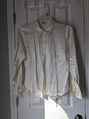 Vintage Star CCC Blouse, Cream, Size Small, Fitted, Button-Up