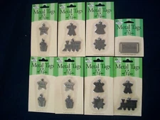 Lot of 8 pkgs Scrapbooking Craft METAL TAG TAGS W/ FLAIR Flair Designs NEW