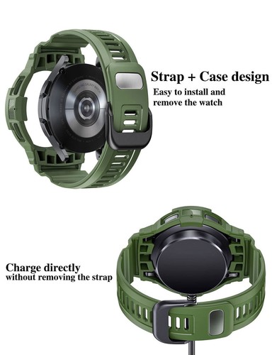 Per Samsung Galaxy Watch 4 40/44 mm classico 42/46 mm cinturino sportivo TPU con custodia - Foto 4 di 28