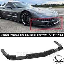 Front Bumper Lip Splitter Kit Carbon Painted For Corvette C5 1997-2004 Zr1 Style