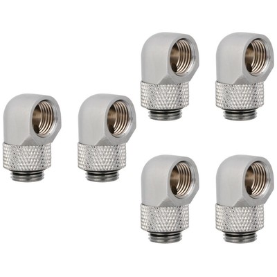  3 Pack Rotating Elbow Joint Pc Water Cooling Pipe Thread Hose Connector