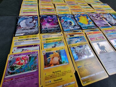 200 Pokemon Cards Bulk Lot 2x Ultra Rare V 24 Rares & Shiny Holo