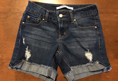 Junior Jean Shorts - Distressed Denim 