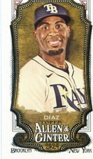 2024 Topps Allen & Ginter YANDY DIAZ #162 BASE MINI CARD RAYS