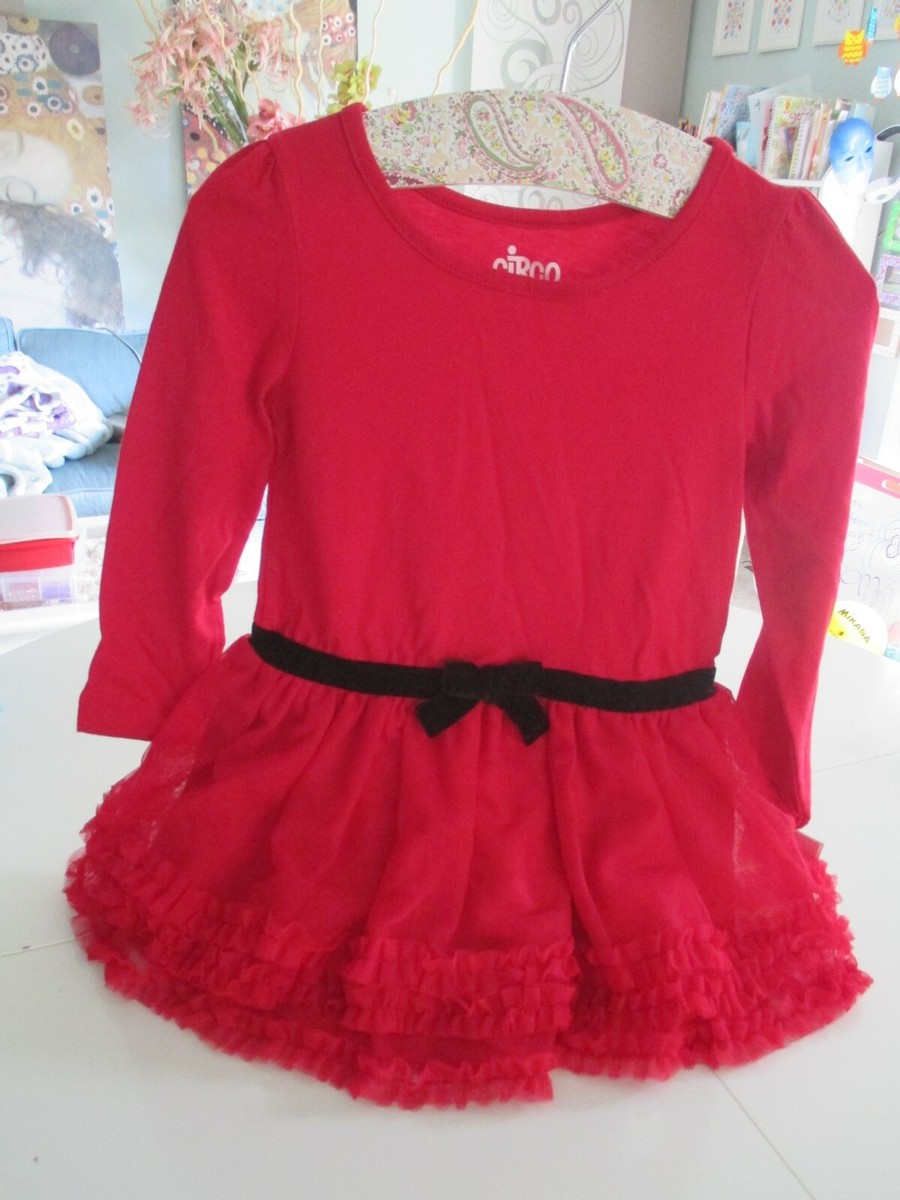 BABY Girls SIZE 4T Christmas Holiday Dress. Red NWT