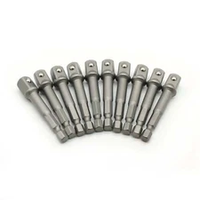 TMAX 10pc 1/4-3/8-1/2" Power Socket Extension Adapter Bit Set for Impact Driver