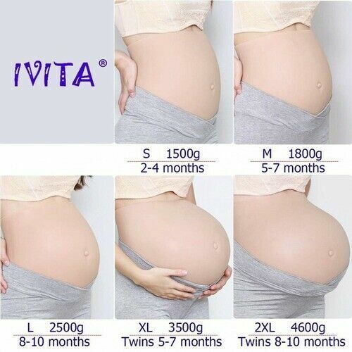 IVITA Artificial Fake Pregnant  Belly Realistic Silicone Pregnancy Crossdresser - Bild 1 von 8
