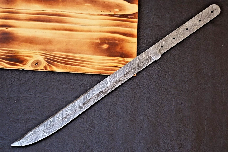 Custom Made Japanese Samurai Sword Hand Forged Damascus Steel Blade Blank 2909 - Image 3 of 4