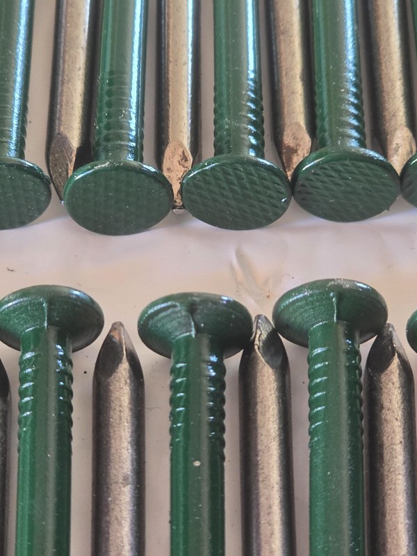 x100 Artificial Grass TURF Install 5" GREEN TOP Steel NAILS Pin Pegs Stakes USA.