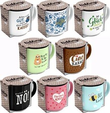 Kaffeetasse Kaffee Tee Tasse Becher Emaille Optik Sheepworld Gruss & Co Auswahl