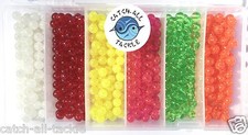 Round 8mm Bead Kit 600pc Kit 6 colors in Storage Box Salmon Beads