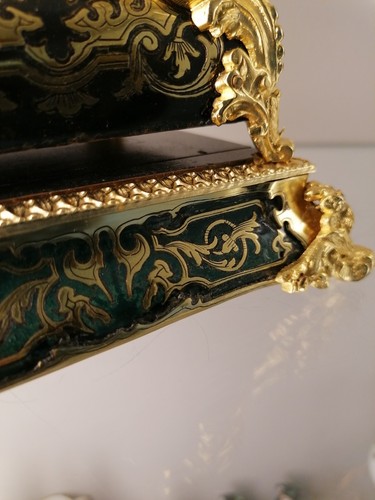 Napoleone III (3) Boulle portacandele coppia putti intarsiati oro RARO - Foto 22 di 24