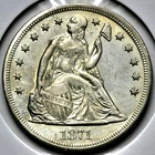 1871 Liberty Seated Silver One $1 Dollar   R1774