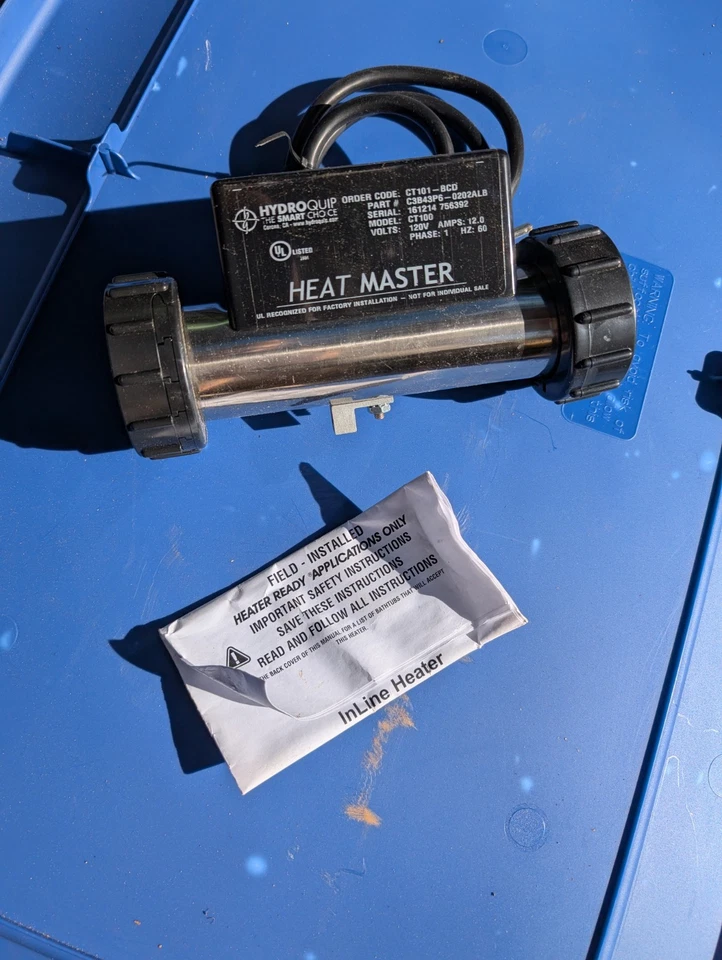 Hydro Quip Heat Master Rapidheat Inline Heater For Whirlpool Tubs Model CT 100 - Image 3 of 4