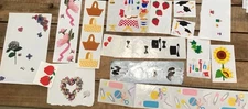 Vintage Mrs. Grossman's Sticker Lot Baby, Tools, Cookout, Fruit, Flowers, Cow