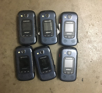 LOT OF 6 Samsung SM-B690V Convoy 4 Verizon Cell Phone All Power On With Battery