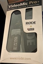 R&Oslash;DE VideoMic Pro+ On-Camera Shotgun Mic 3.5mm TRS Shoe Mount Black