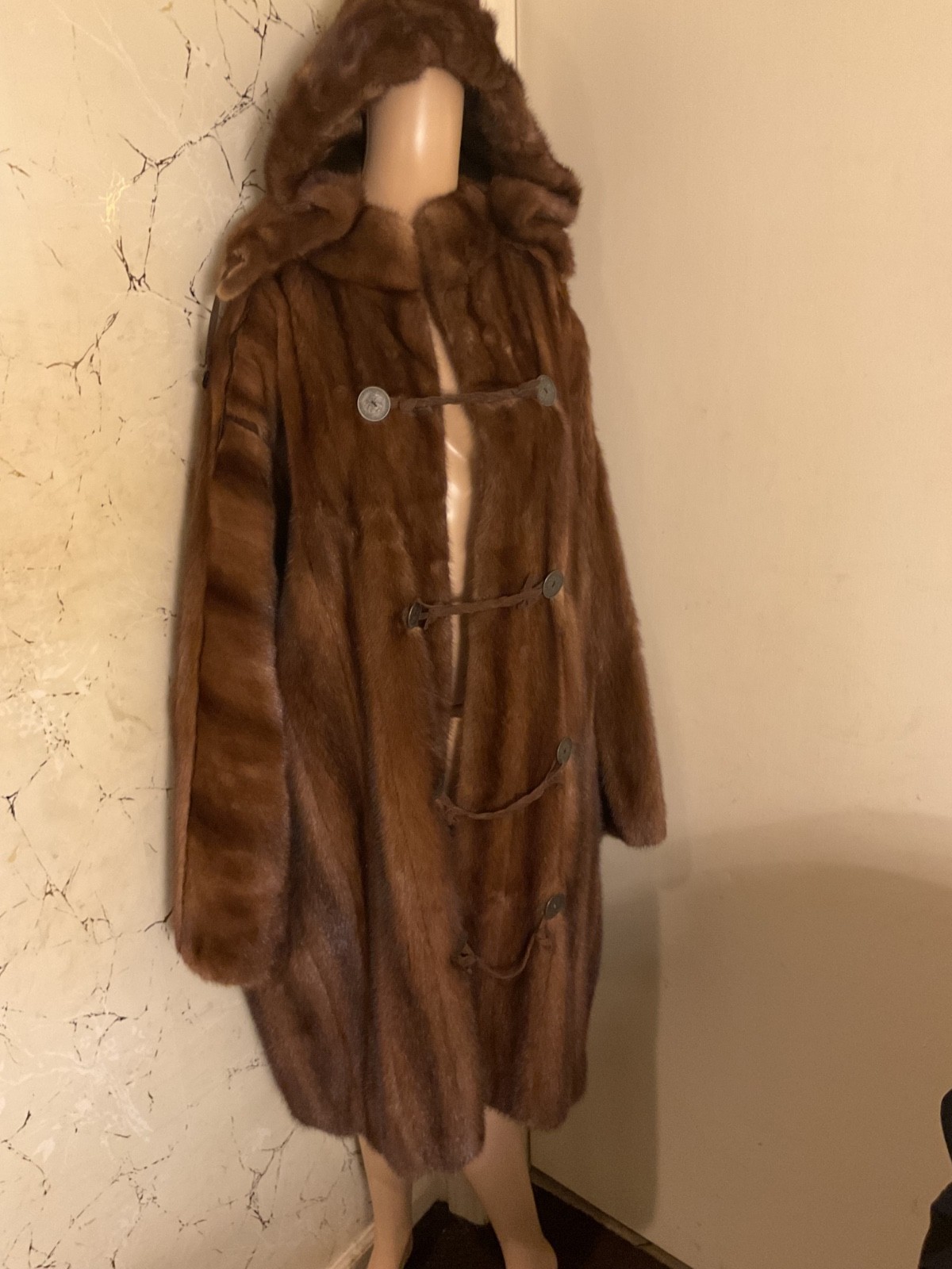 $28,975  Fendi Brown Mink Fur Coat / Jacket with removable fur hood with tag thumbnail 8