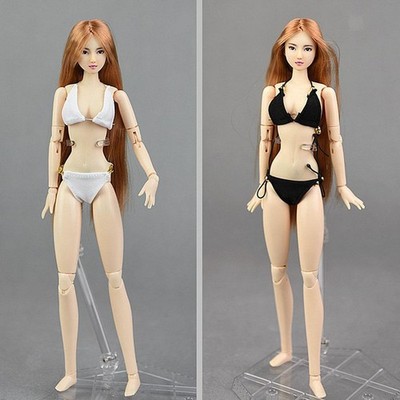 Maßstab 1/6 12 Zoll weibliche Puppenkleidung und Unterteil Set, Bikini Badeanzug, 2