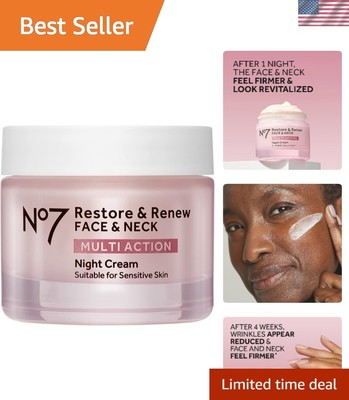 Multi-Action Night Cream 1.69 Oz: Hydrating Anti-Aging Moisturizer with Peptides