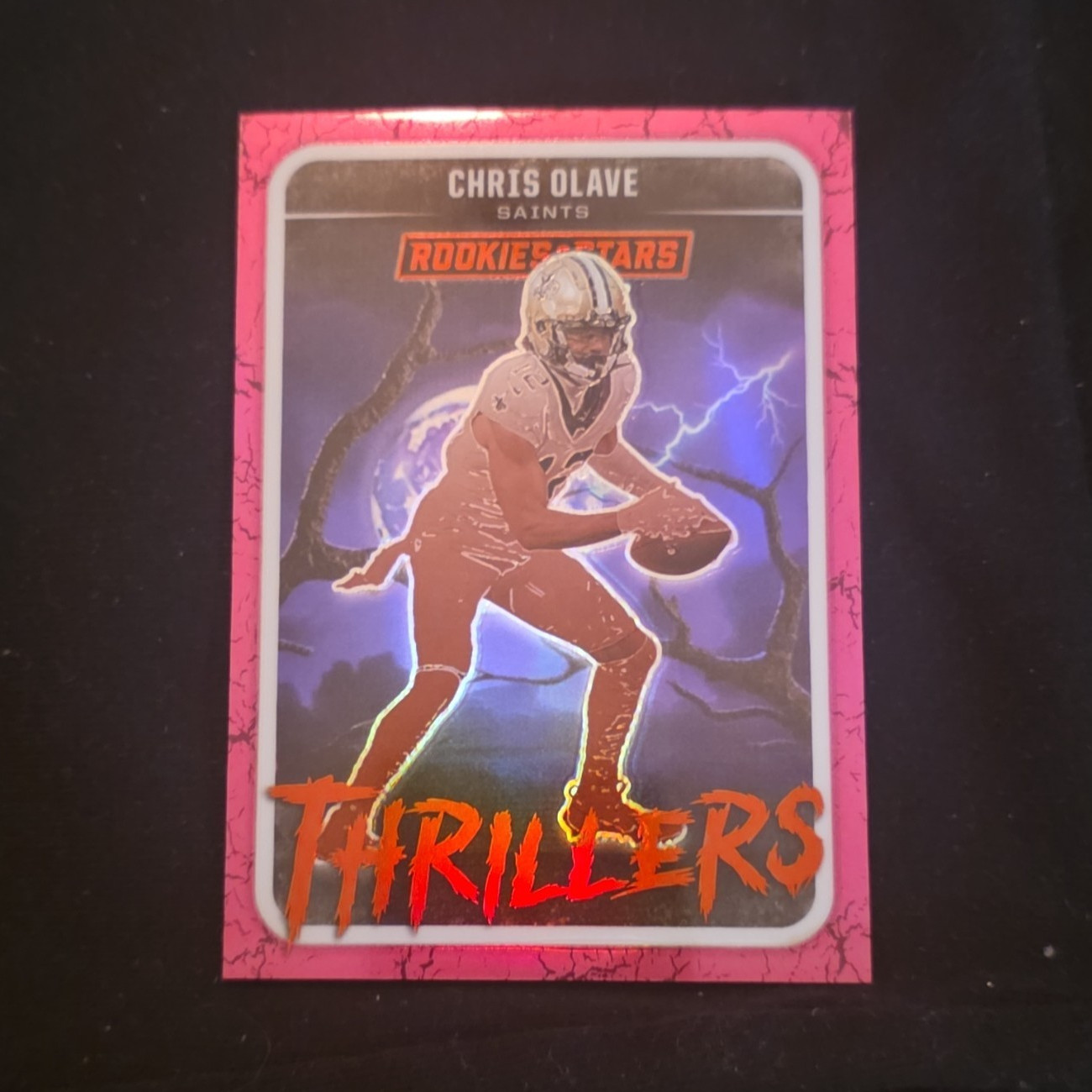 Panini 2025 Rookies & Stars Chris Olave Saints Thrillers #14 Pink /75