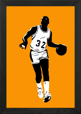 Minimalist Basketball Gerahmtes Wandbild Poster Leinwanddruck Bild