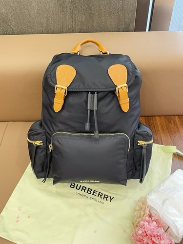 Burberry Rucksack Large Black Nylon Daily Casual Backpack Duty Paid