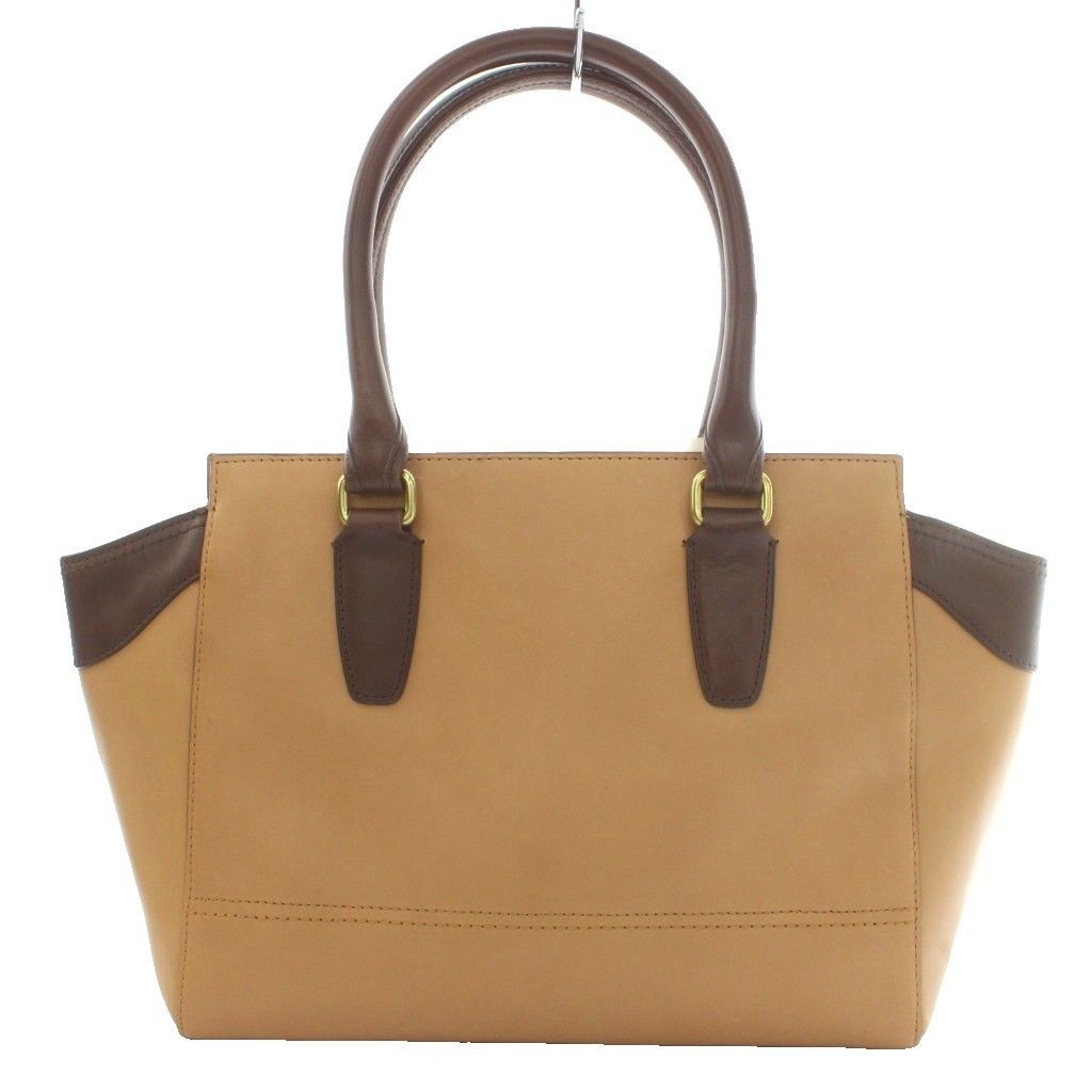 COACH Legacy Color Block Leather Bag Hand Tassel Beige White 19897 SS image 2