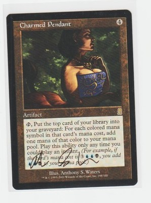 Magic the Gathering ~  Charmed Pendant ~ LP ~ Odyssey ~ Signed by Artist #3