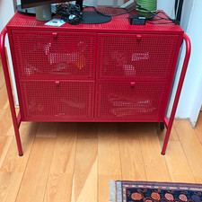 Vintage Nikkeby IKEA Red Metal Chest of drawers (discontinued)