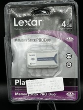 Lexar 4GB Platinum II Memory Stick PRO Duo plus Adapter for Sony Damaged Box