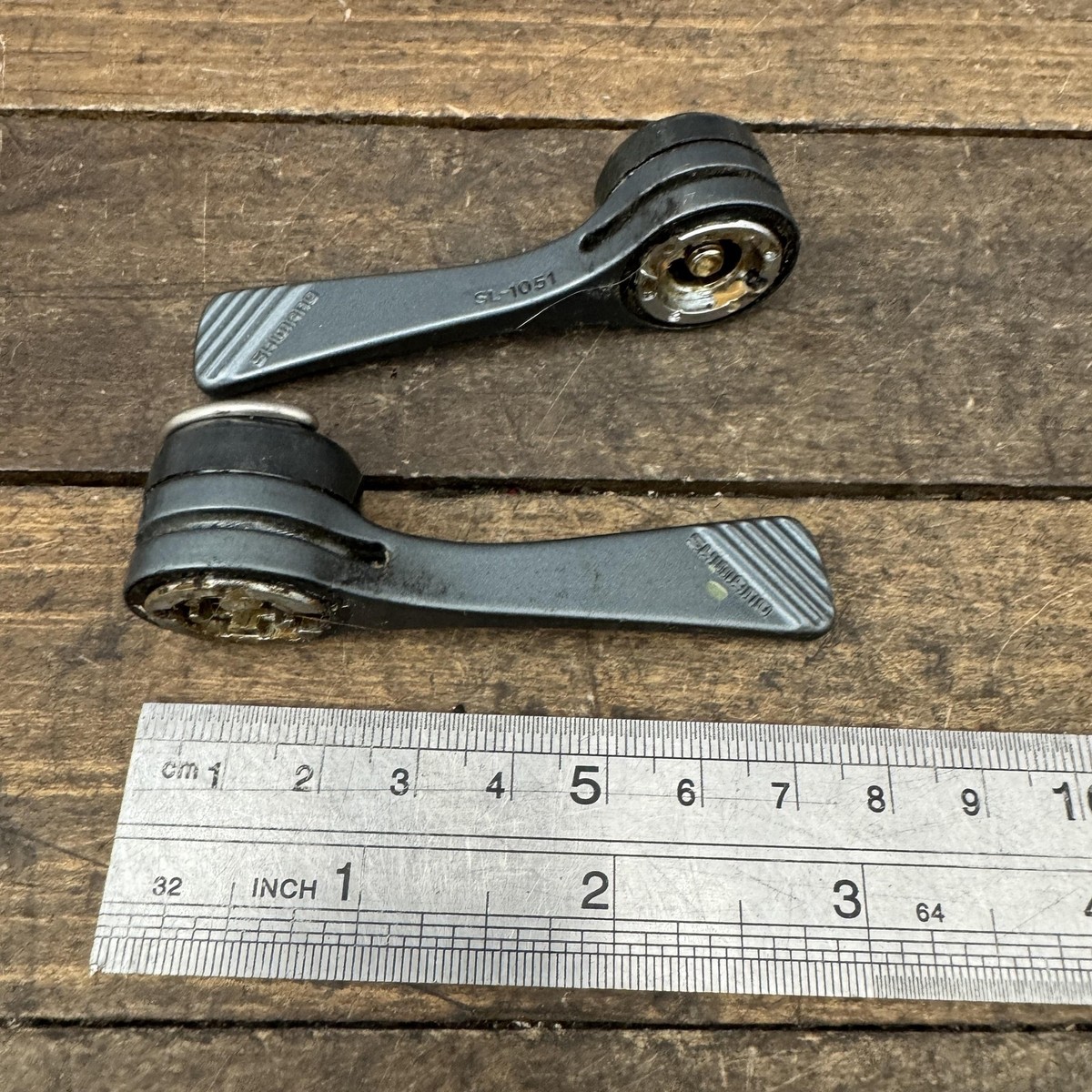 Vintage Shimano 105 SL-1051 Downtube Shifters Grey Blue 7 Speed