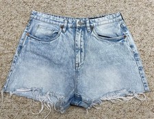 Blank NYC Jean Shorts Women's size 31 The Reeve Ultra High Rise Fray Hem