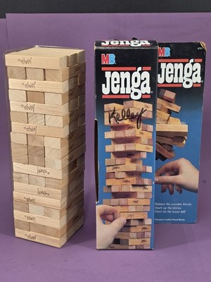 Jenga Classic Wood Blocks Game 1986 Complete 