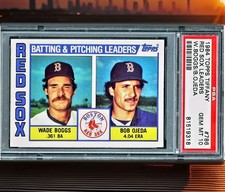 1984 Topps Tiffany - Wade Boggs/Bob Ojeda Red Sox Leaders Checklist #786 PSA 10