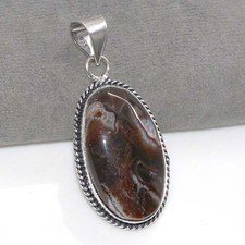 Pretty Stick Agate 925 Silver Plated Pendant 2.2