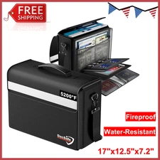 Fireproof Document Bag with Multiple Pockets, 5200°F Large 17"x12.5"x7.2" File