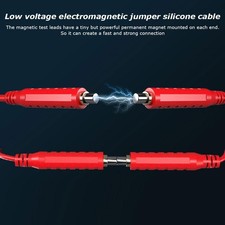 +6PCS Magnetic Test Leads 30VAC 5A| Low Voltage Magnetic Silicone Jumper Y6B2