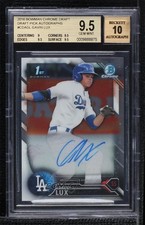 2016 Bowman Draft Chrome Pick Gavin Lux #CDA-GL BGS 9.5 GEM MINT Auto 15ny