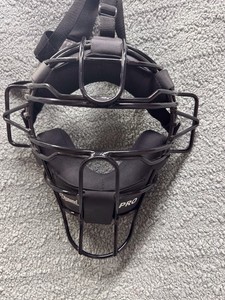 Diamond PRO Umpire Mask Black Baseball Padded Adjustable Face Gear
