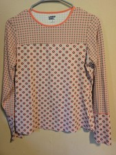 Lands' End Women's Long Crew Neck Long Sleeve Rash Guard UPF 50 Swim Tee SMALL