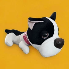 Artlist The Dog 12" Long Plush French Bulldog W Pink Collar & Mini Doberman Dog