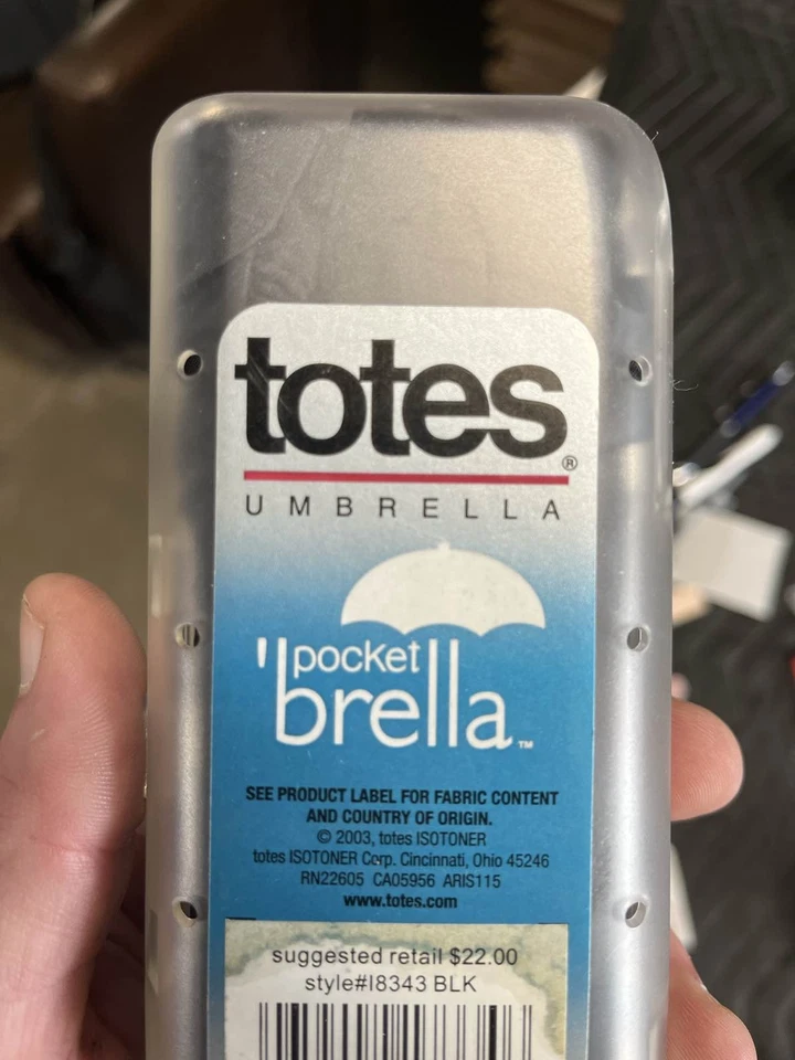 Mini guarda-chuva de bolso Totes 196403 - Preto - Imagem 3 de 3