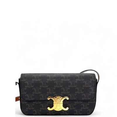 Celine Small Triomphe Shoulder Bag Triomphe Calfskin (zz062826q7r)